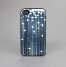 The Dark Blue & White Shimmer Strips Skin-Sert for the Apple iPhone 4-4s Skin-Sert Case