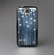 The Dark Blue & White Shimmer Strips Skin-Sert Case for the Samsung Galaxy S5