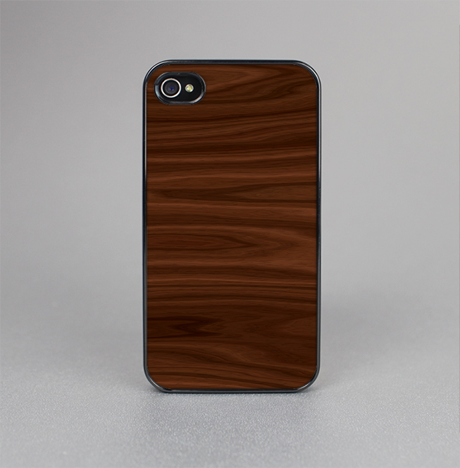 The Dark Brown Wood Grain Skin-Sert for the Apple iPhone 4-4s Skin-Sert Case