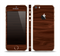 The Dark Brown Wood Grain Skin Set for the Apple iPhone 5s