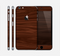 The Dark Brown Wood Grain Skin for the Apple iPhone 6 Plus