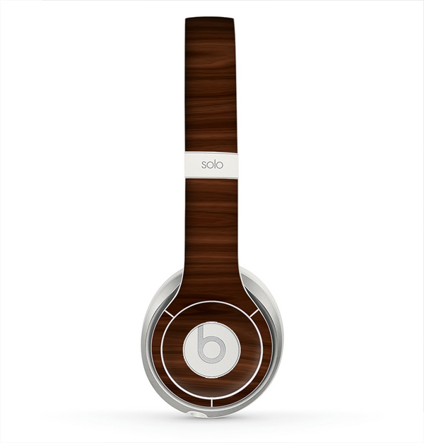 The Dark Brown Wood Grain Skin for the Beats by Dre Solo 2 Headphones