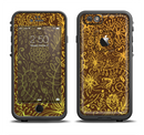 The Dark Brown and Gold Sketched Lace Patterns v21 Apple iPhone 6/6s LifeProof Fre Case Skin Set