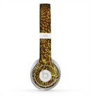 The Dark Brown and Gold Sketched Lace Patterns v21 Skin for the Beats by Dre Solo 2 Headphones