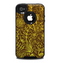 The Dark Brown and Gold Sketched Lace Patterns v21 Skin for the iPhone 4-4s OtterBox Commuter Case