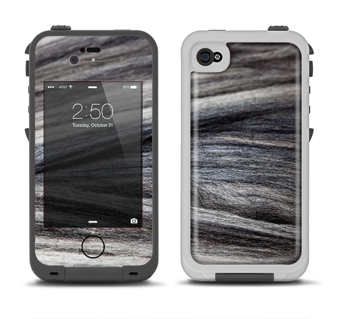 The Dark Colored Frizzy Texture Apple iPhone 4-4s LifeProof Fre Case Skin Set