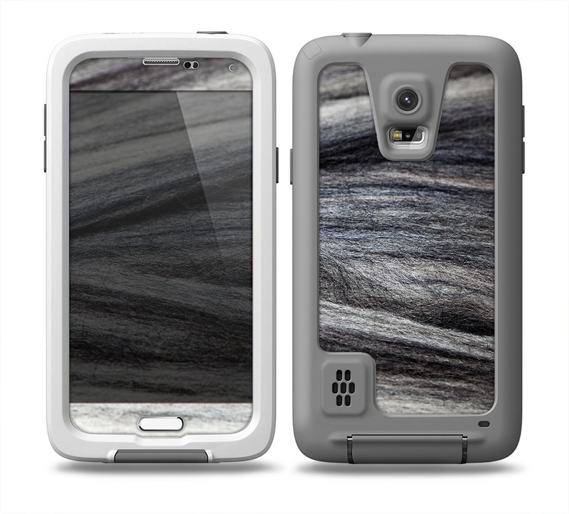 The Dark Colored Frizzy Texture Skin for the Samsung Galaxy S5 frē LifeProof Case