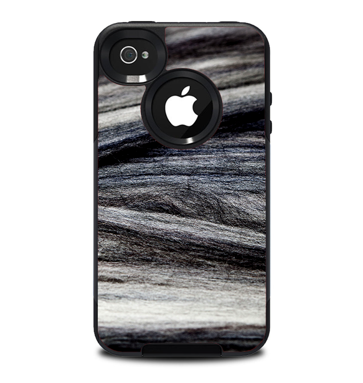 The Dark Colored Frizzy Texture Skin for the iPhone 4-4s OtterBox Commuter Case