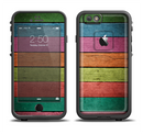 The Dark Colorful Wood Planks V2 Apple iPhone 6/6s LifeProof Fre Case Skin Set