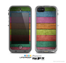 The Dark Colorful Wood Planks V2 Skin for the Apple iPhone 5c LifeProof Case