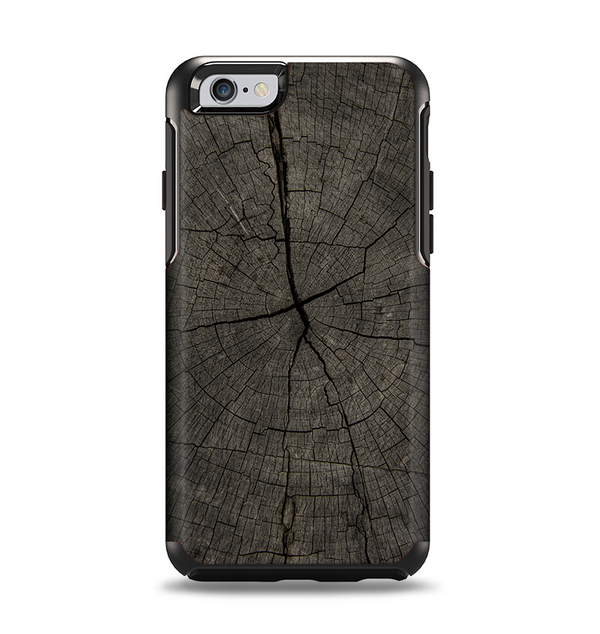 The Dark Cracked Wood Stump Apple iPhone 6 Otterbox Symmetry Case Skin Set