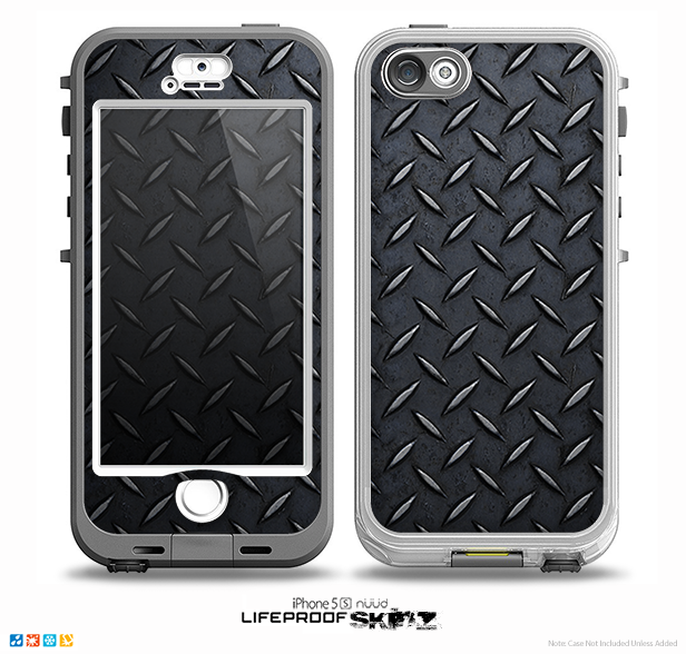 The Dark Diamond Plate Skin for the iPhone 5-5s NUUD LifeProof Case for the LifeProof Skin