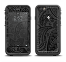 The Dark Gray & Black Paisley Apple iPhone 6/6s LifeProof Fre Case Skin Set