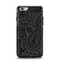 The Dark Gray & Black Paisley Apple iPhone 6 Otterbox Symmetry Case Skin Set