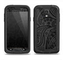 The Dark Gray & Black Paisley Samsung Galaxy S4 LifeProof Nuud Case Skin Set