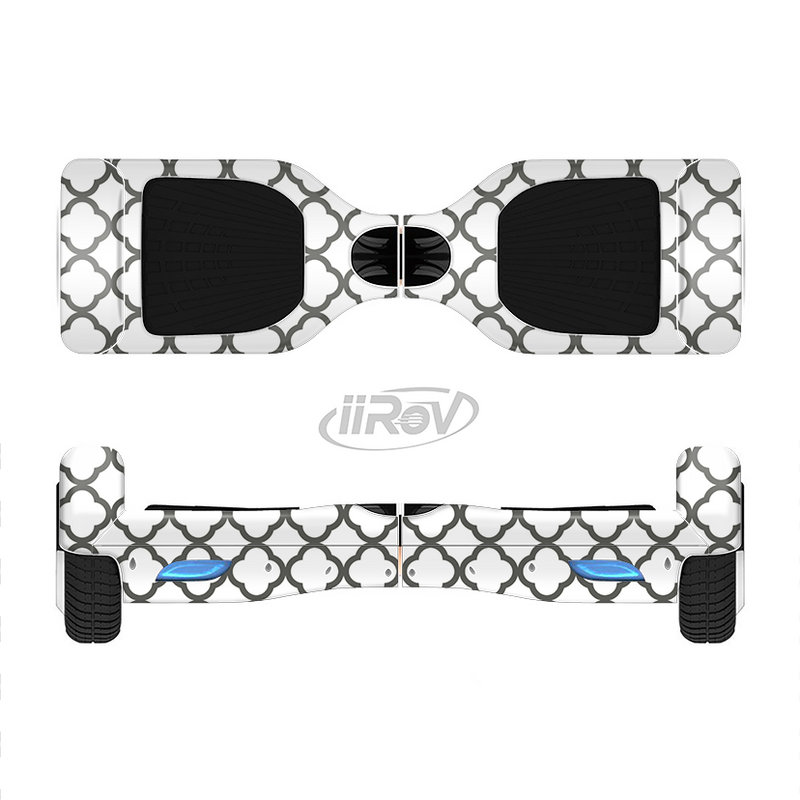 The Dark Gray & White Seamless Morocan Pattern Full-Body Skin Set for the Smart Drifting SuperCharged iiRov HoverBoard