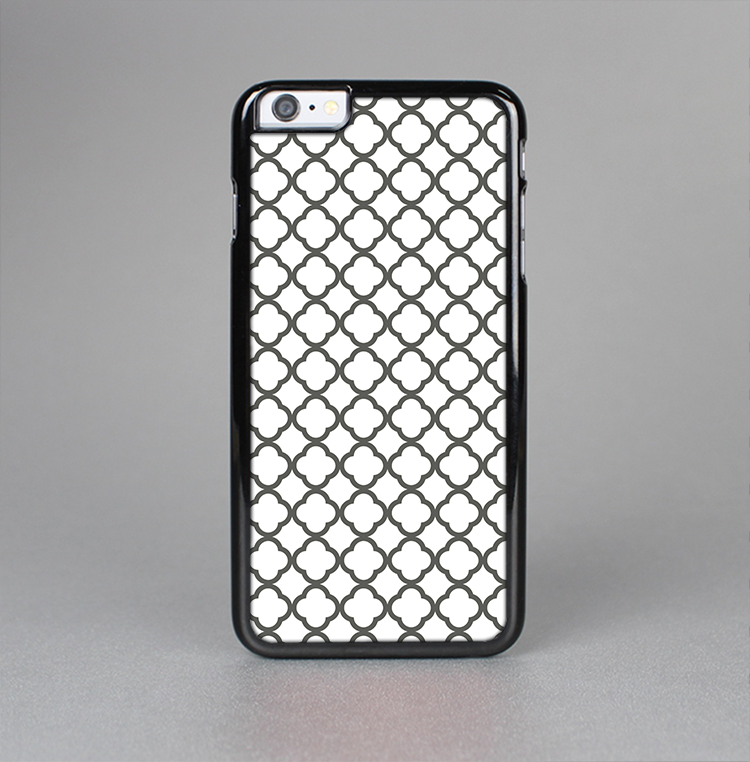 The Dark Gray & White Seamless Morocan Pattern Skin-Sert Case for the Apple iPhone 6 Plus