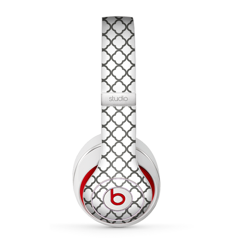 The Dark Gray & White Seamless Morocan Pattern Skin for the Beats by Dre Studio (2013+ Version) Headphones
