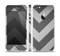 The Dark Gray Wide Chevron Skin Set for the Apple iPhone 5