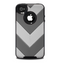 The Dark Gray Wide Chevron Skin for the iPhone 4-4s OtterBox Commuter Case