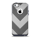 The Dark Gray Wide Chevron Skin for the iPhone 5c OtterBox Commuter Case