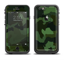 The Dark Green Camouflage Textile Apple iPhone 6/6s LifeProof Fre Case Skin Set