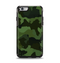 The Dark Green Camouflage Textile Apple iPhone 6 Otterbox Symmetry Case Skin Set