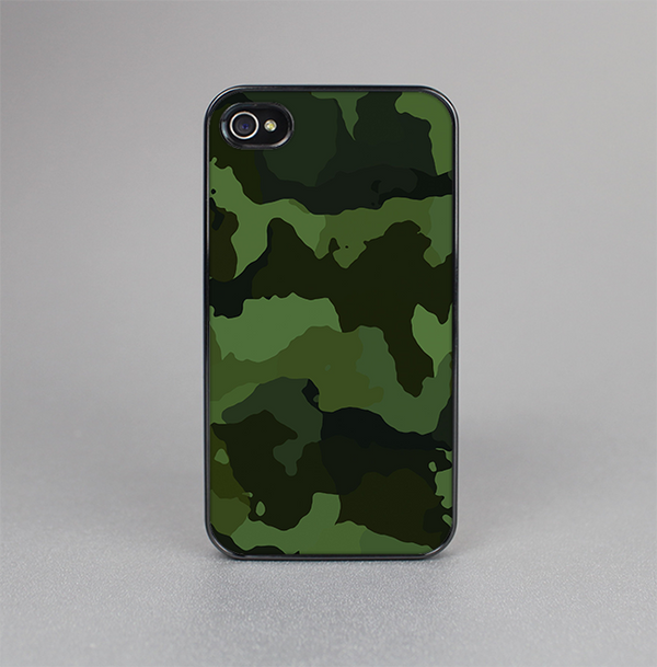 The Dark Green Camouflage Textile Skin-Sert for the Apple iPhone 4-4s Skin-Sert Case