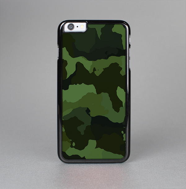 The Dark Green Camouflage Textile Skin-Sert Case for the Apple iPhone 6 Plus