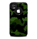 The Dark Green Camouflage Textile Skin for the iPhone 4-4s OtterBox Commuter Case