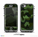 The Dark Green Camouflage Textile Skin for the iPhone 5c nüüd LifeProof Case