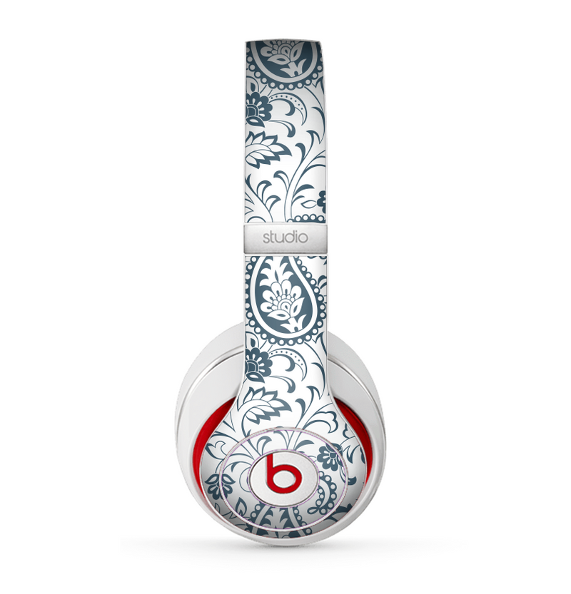 The Dark Green Highlighted Paisley Pattern Skin for the Beats by Dre Studio (2013+ Version) Headphones