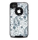 The Dark Green Highlighted Paisley Pattern Skin for the iPhone 4-4s OtterBox Commuter Case