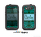 The Dark Green & Light Blue Vintage Pattern With Monogram Skin For The Samsung Galaxy S3 LifeProof Case