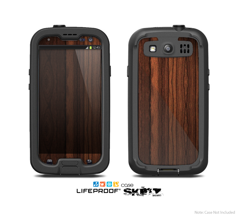 The Dark Heavy WoodGrain Skin For The Samsung Galaxy S3 LifeProof Case
