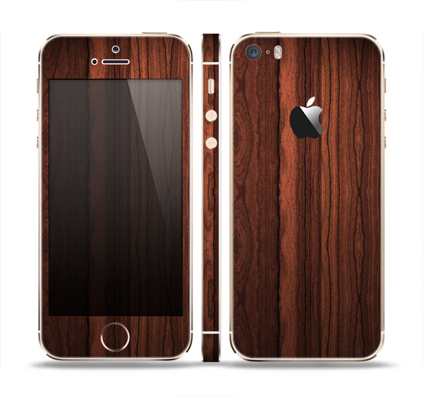 The Dark Heavy WoodGrain Skin Set for the Apple iPhone 5s