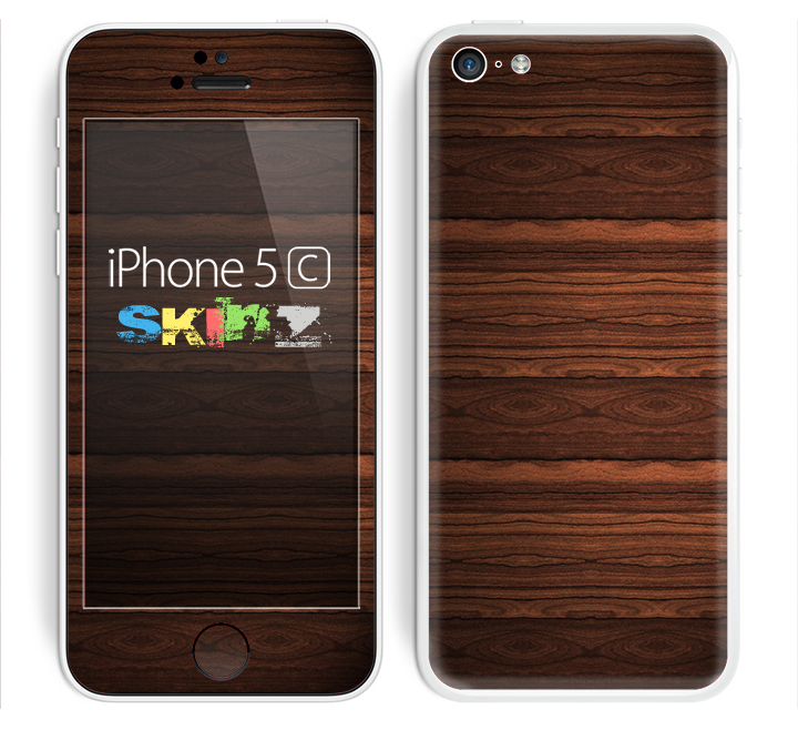 The Dark Heavy WoodGrain Skin for the Apple iPhone 5c