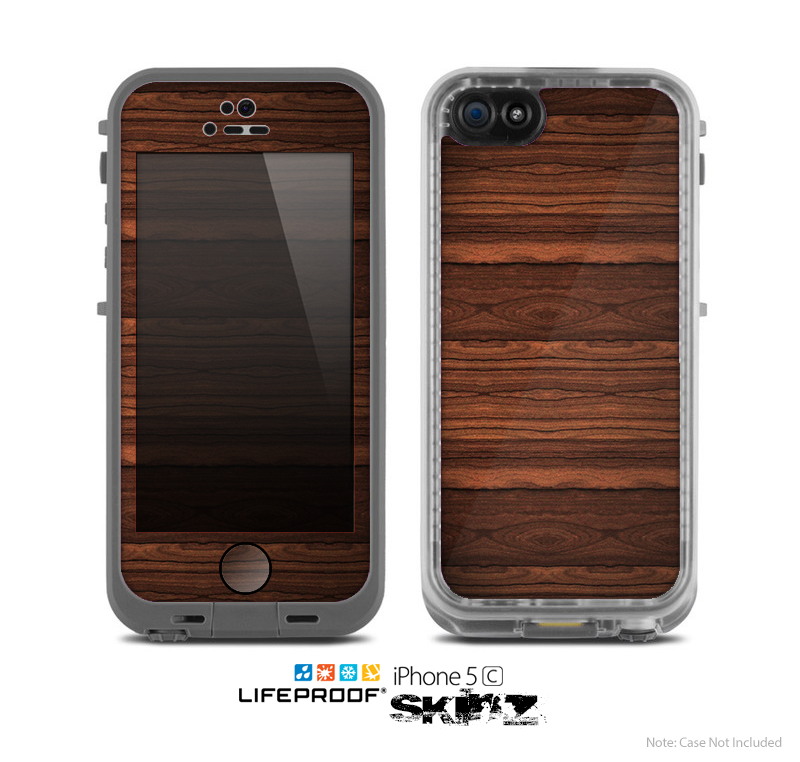 The Dark Heavy WoodGrain Skin for the Apple iPhone 5c LifeProof Case