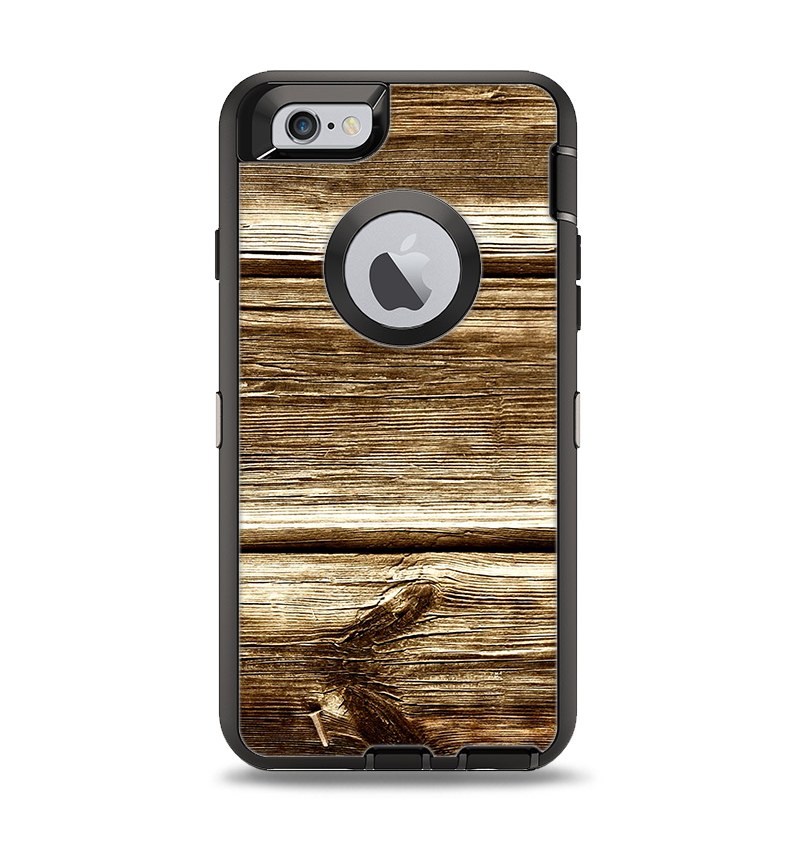 The Dark Highlighted Old Wood Apple iPhone 6 Otterbox Defender Case Skin Set
