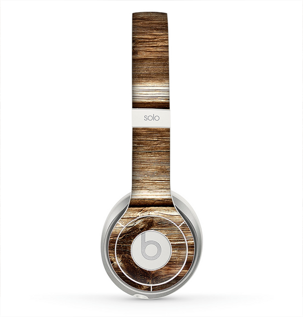 The Dark Highlighted Old Wood Skin for the Beats by Dre Solo 2 Headphones