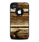 The Dark Highlighted Old Wood Skin for the iPhone 4-4s OtterBox Commuter Case