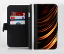 The Dark Orange Shadow Fabric Ink-Fuzed Leather Folding Wallet Credit-Card Case for the Apple iPhone 6/6s, 6/6s Plus, 5/5s and 5c