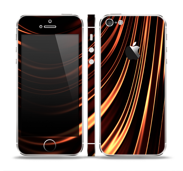 The Dark Orange Shadow Fabric Skin Set for the Apple iPhone 5