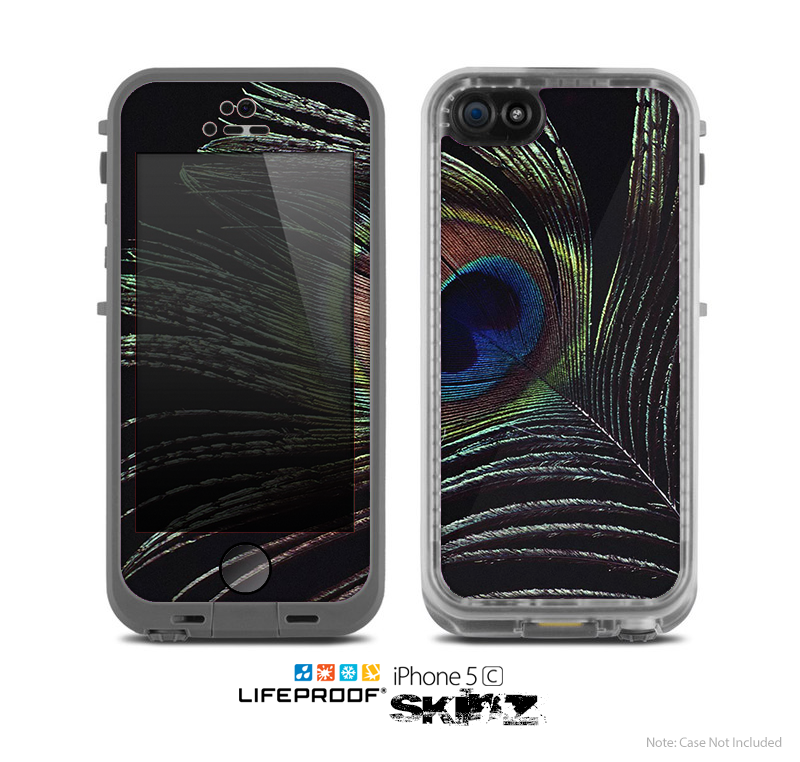 The Dark Peacock Spread Skin for the Apple iPhone 5c LifeProof Case