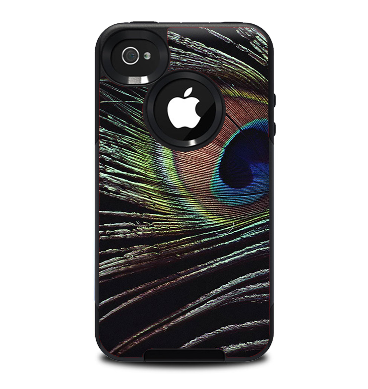 The Dark Peacock Spread Skin for the iPhone 4-4s OtterBox Commuter Case