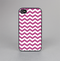 The Dark Pink & White Chevron Pattern V2 Skin-Sert for the Apple iPhone 4-4s Skin-Sert Case