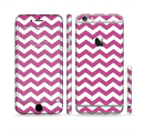 The Dark Pink & White Chevron Pattern V2 Sectioned Skin Series for the Apple iPhone 6 Plus