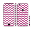 The Dark Pink & White Chevron Pattern V2 Sectioned Skin Series for the Apple iPhone 6s Plus