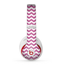 The Dark Pink & White Chevron Pattern V2 Skin for the Beats by Dre Studio (2013+ Version) Headphones