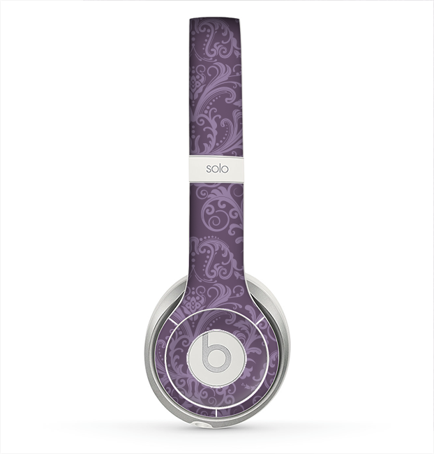 The Dark Purple Delicate Pattern Skin for the Beats by Dre Solo 2 Headphones